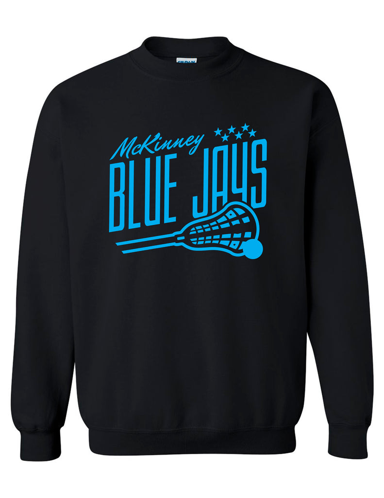 McKinney Lacrosse Black Blue Jays Crewneck Sweatshirt