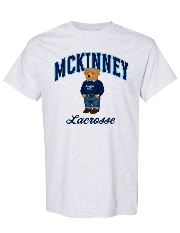 McKinney Lacrosse Bluejays Bear Ash Gray Tee