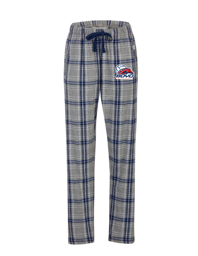 Boyd Volleyball Boxercraft Ladies Oxford Navy Plaid PJ Pants
