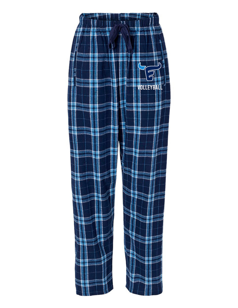 Emerson Volleyball Boxercraft Navy & Columbia Plaid Flannel PJ Pants