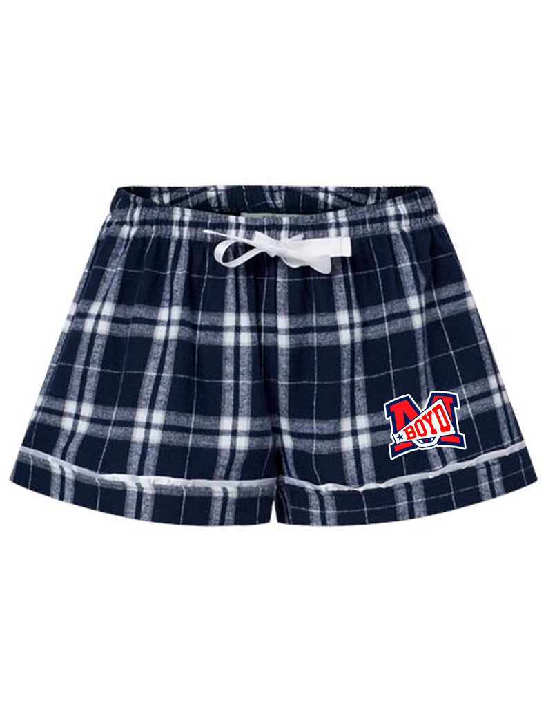 Boyd Cheer Boxercraft Embroidered Logo Women's Flannel Shorts