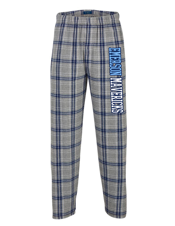 Emerson Football Boxercraft Oxford Heather Navy Flannel Unisex Printed Pant