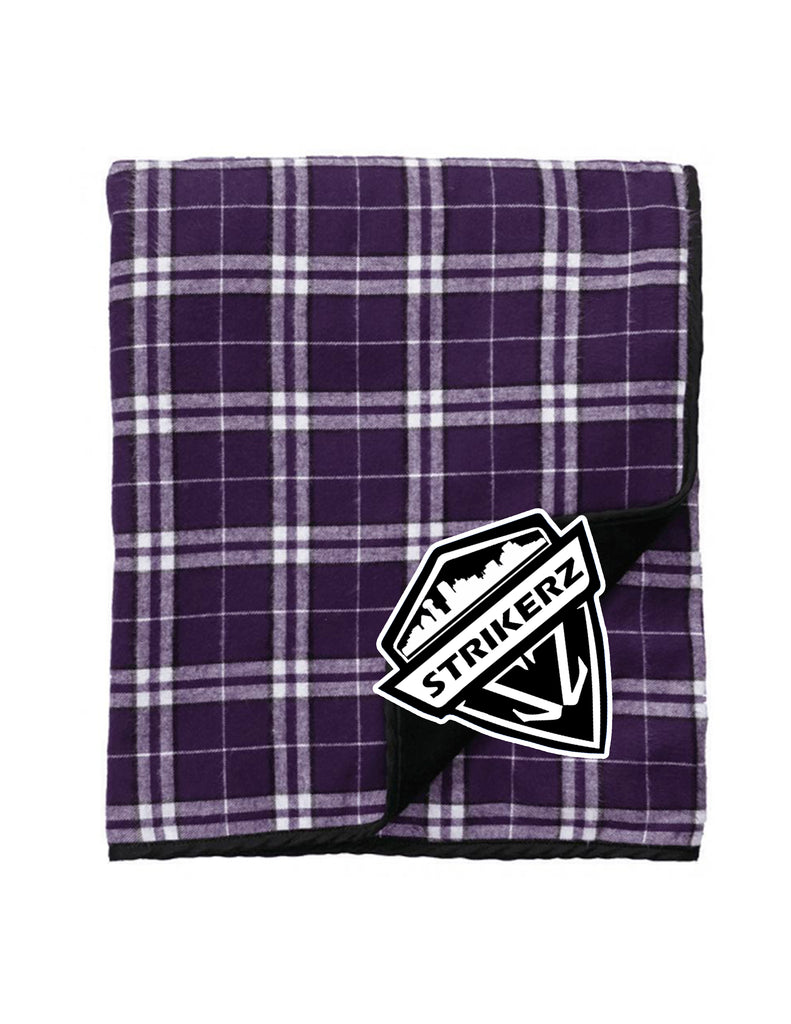 Strikerz Boxercraft Flannel & Fleece Purple Plaid Blanket