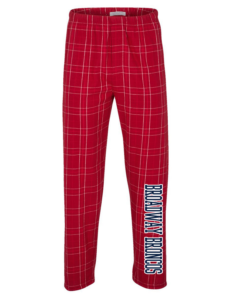 Broadway Broncos Boxercraft Unisex Crimson Field Day Plaid Printed PJ Pants