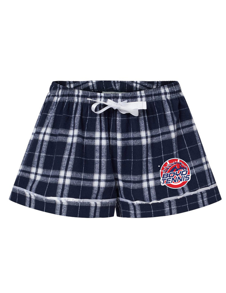 McKinney Boyd Tennis Boxercraft Navy Plaid Flannel Navy Lounge Shorts