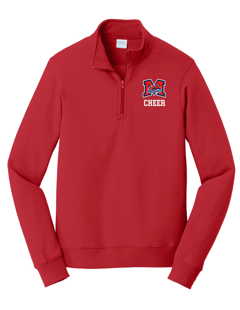 Boyd Cheer Port Authority 1/4 Zip Red w/ Embroidery