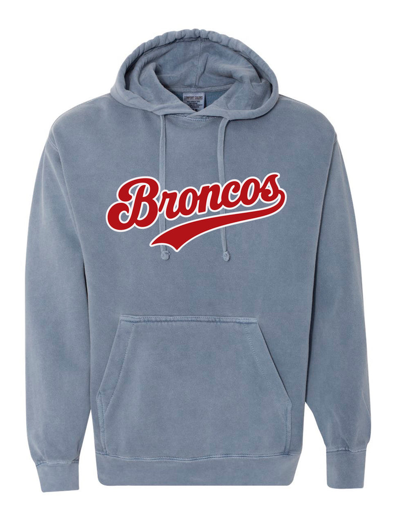 Boyd Cheer Comfort Color Blue Jean Broncos Hoodie