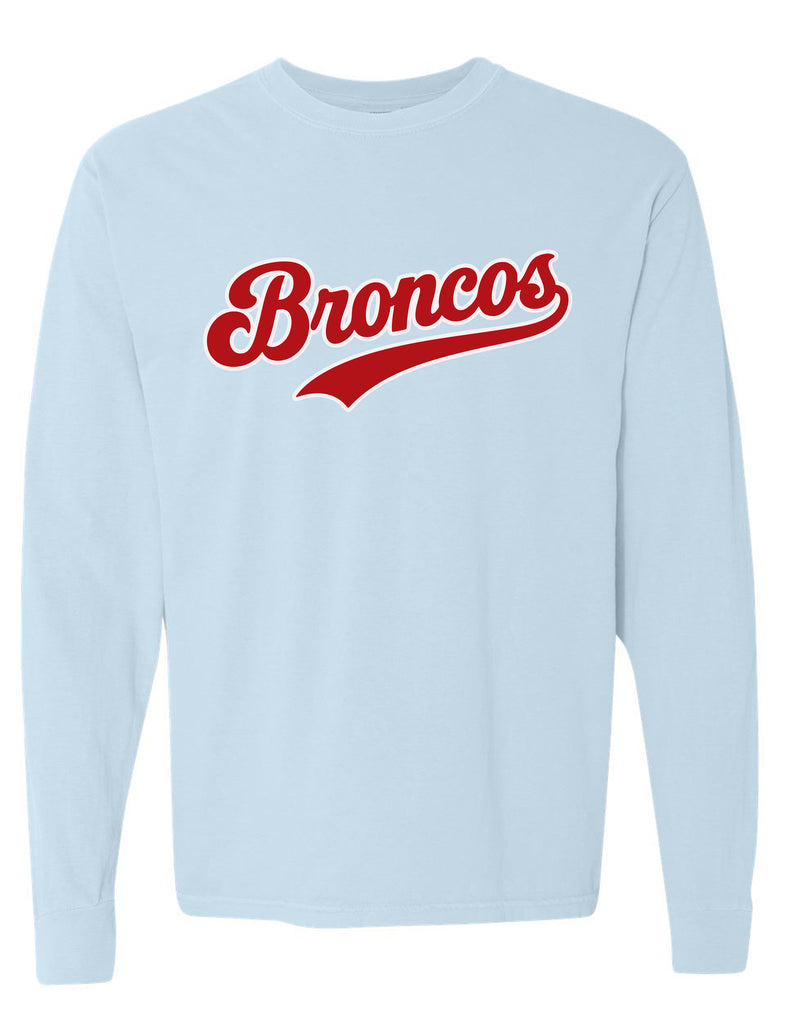 Boyd Cheer Comfort Color Chambray Broncos Long Sleeve T-Shirt
