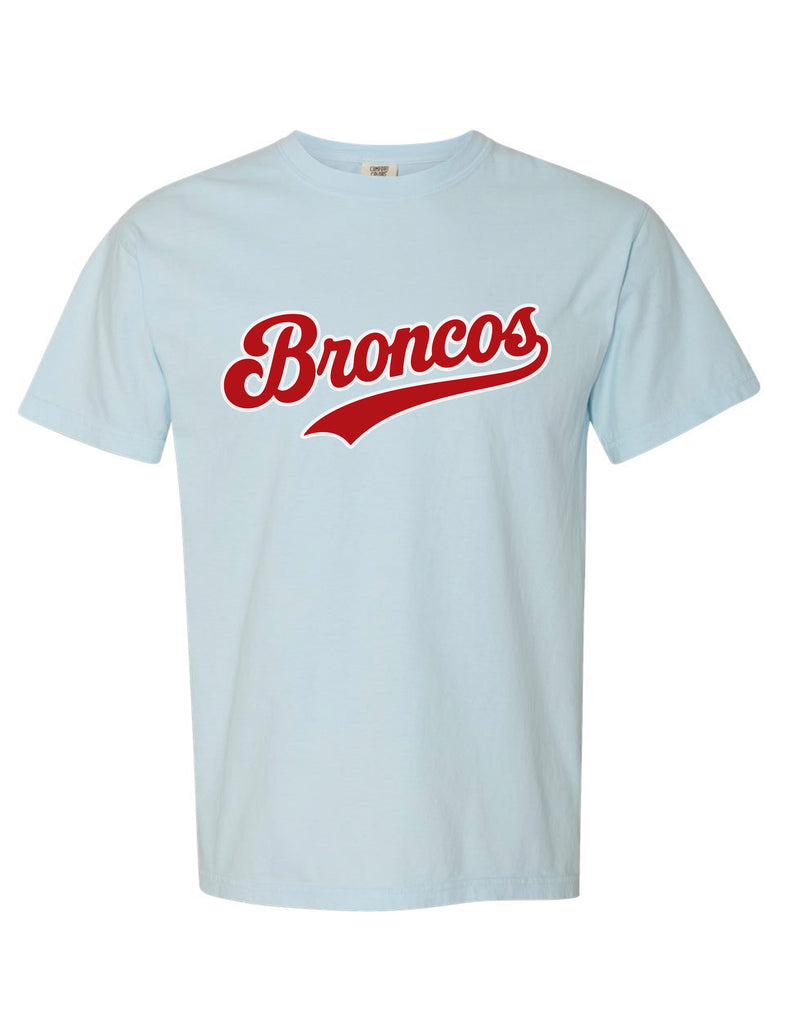 Boyd Cheer Comfort Color Chambray Broncos Short Sleeve