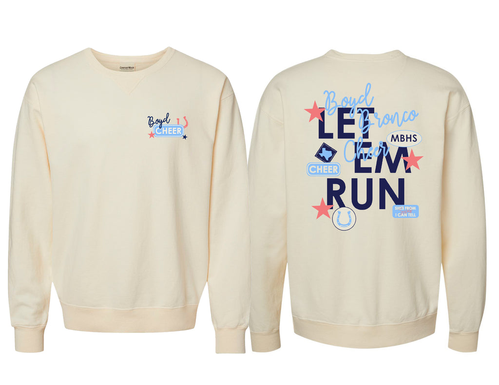 Boyd Cheer Comfort Wash Ivory Frocket Parke Inspired Crewneck Sweatshirt