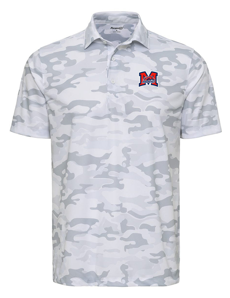 Boyd Cheer Paragon Camo Polo White w/ Embroidery LOGO