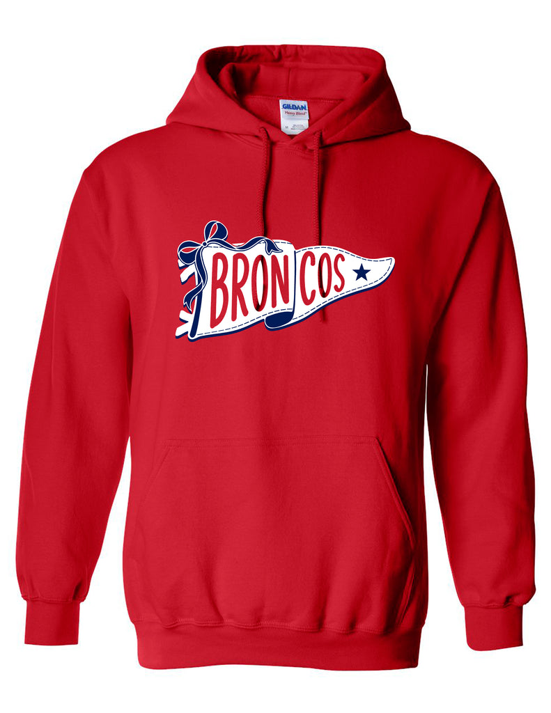 Boyd Cheer Red Pennant Gildan Hoodie