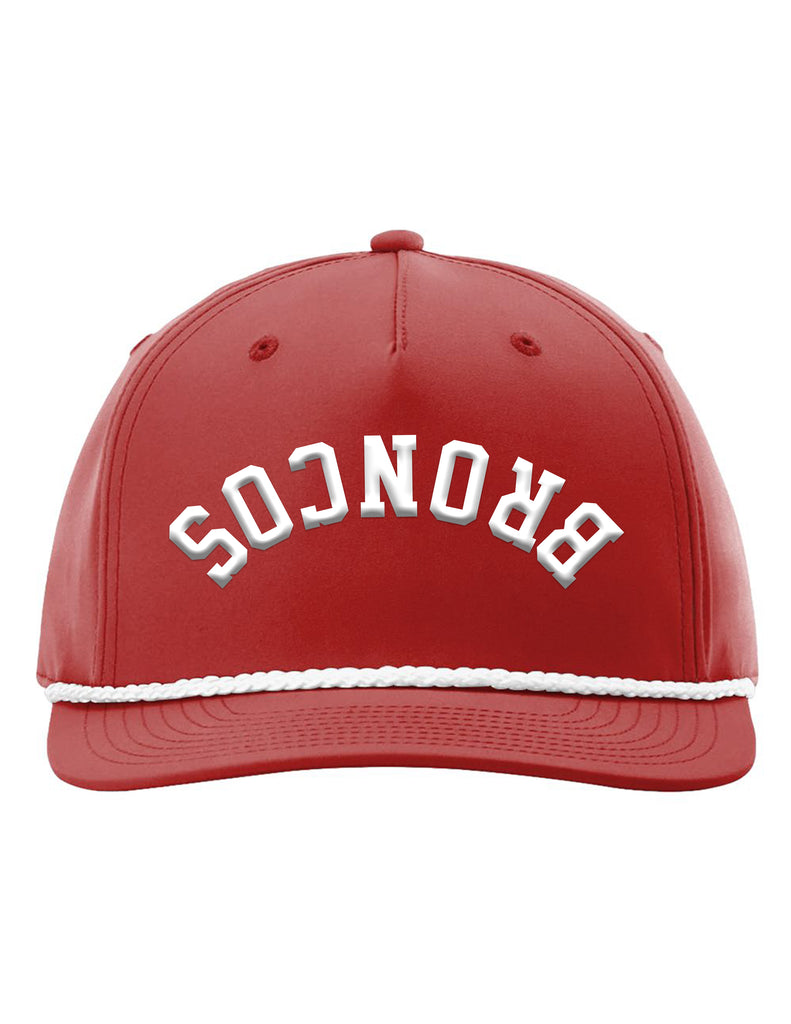 Boyd Cheer Richardson Red Rope Puff Upside Down Broncos Hat