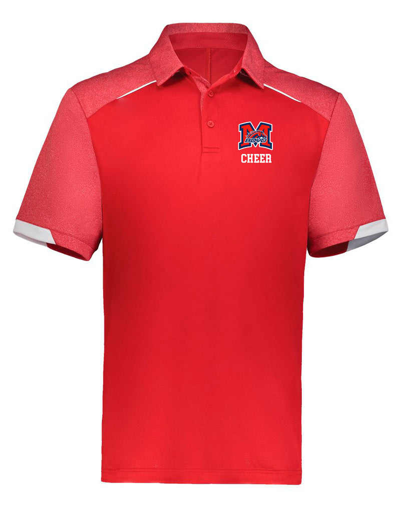 Boyd Cheer Rusell Athletics Polo Red w/ Embroidery LOGO & CHEER