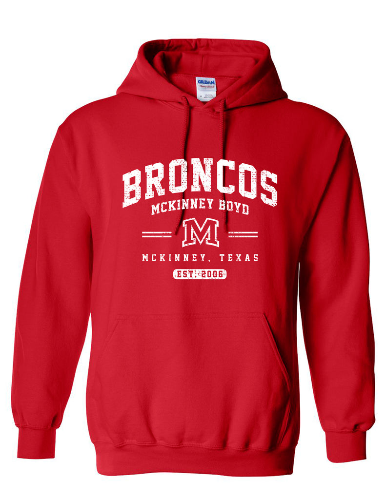 Boyd Cheer Red Simple Design Gildan Hoodie