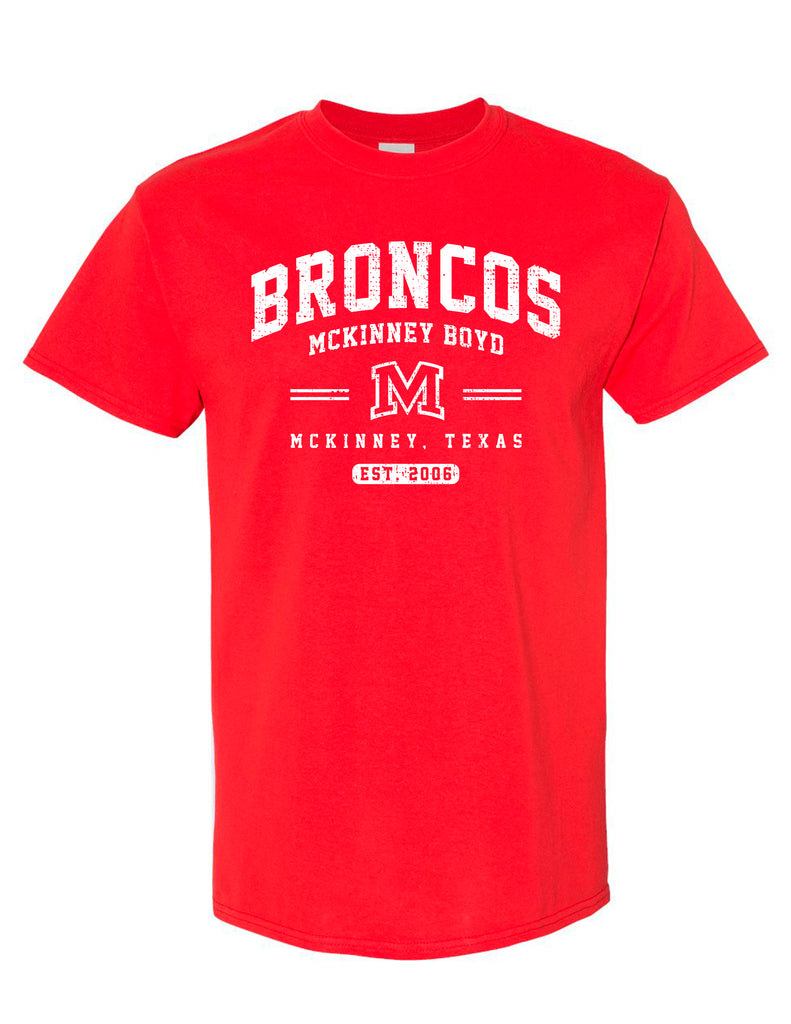 Boyd Cheer Red Simple Design Gildan Short Sleeve Shirt