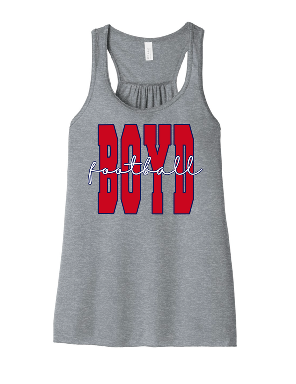 Boyd Football Bella Canvas Tank Athletic Heather BOYD Script