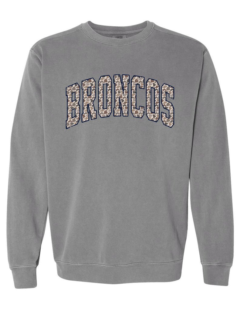 Boyd Football Comfort Color Crewneck Sweatshirt Grey Camo