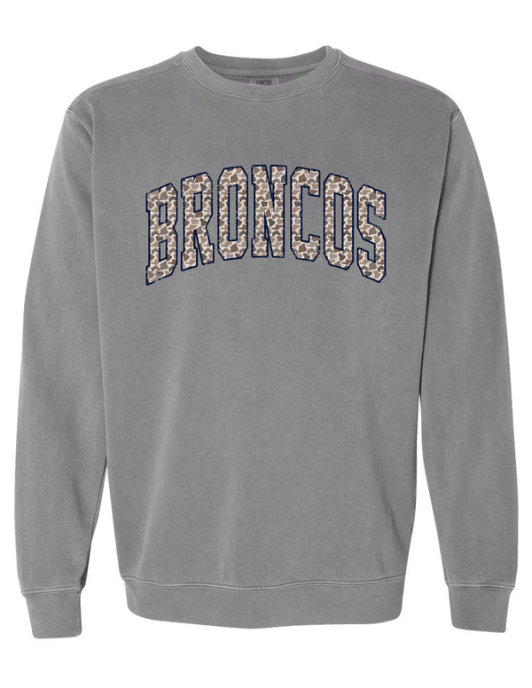 Boyd Football Comfort Color Crewneck Sweatshirt Grey Camo