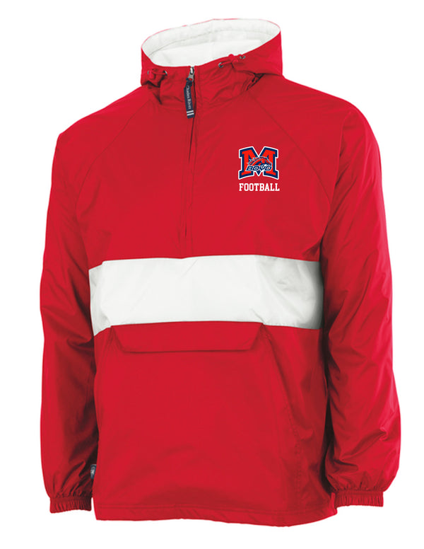 Boyd Football Charles River All Weather Pullover Red/White