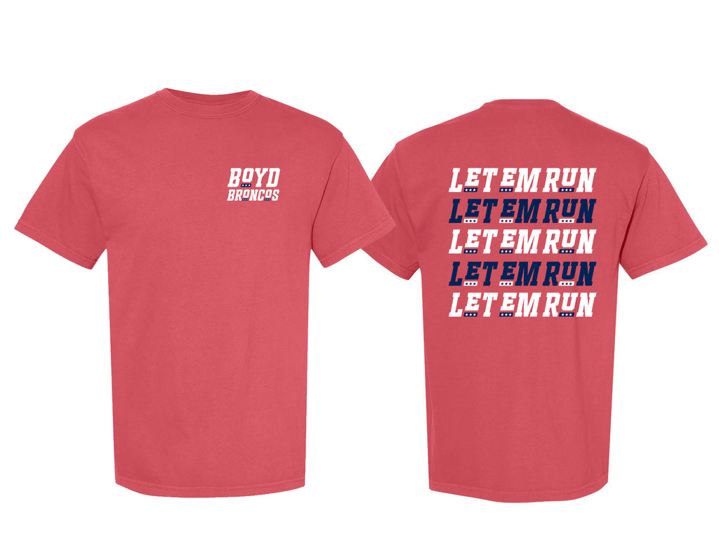 Boyd Football Comfort Color Short Sleeve T-Shirt Crimson