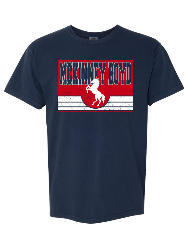 Boyd Football Gildan Short Sleeve T-Shirt Navy Horse