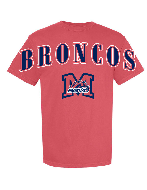 Boyd Football Comfort Color Short Sleeve T-Shirt Crimson Oversized Design