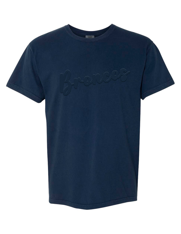 Boyd Football Comfort Color Short Sleeve T-Shirt Navy Puff Print