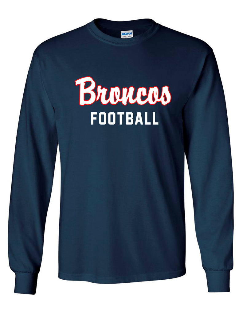 Boyd Football Gildan Long Sleeve T-Shirt Navy Script