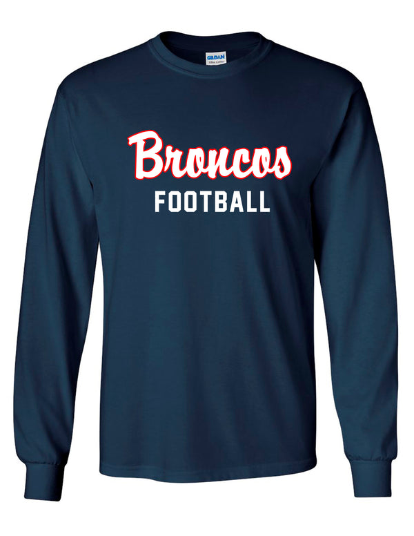 Boyd Football Gildan Long Sleeve T-Shirt Navy Script