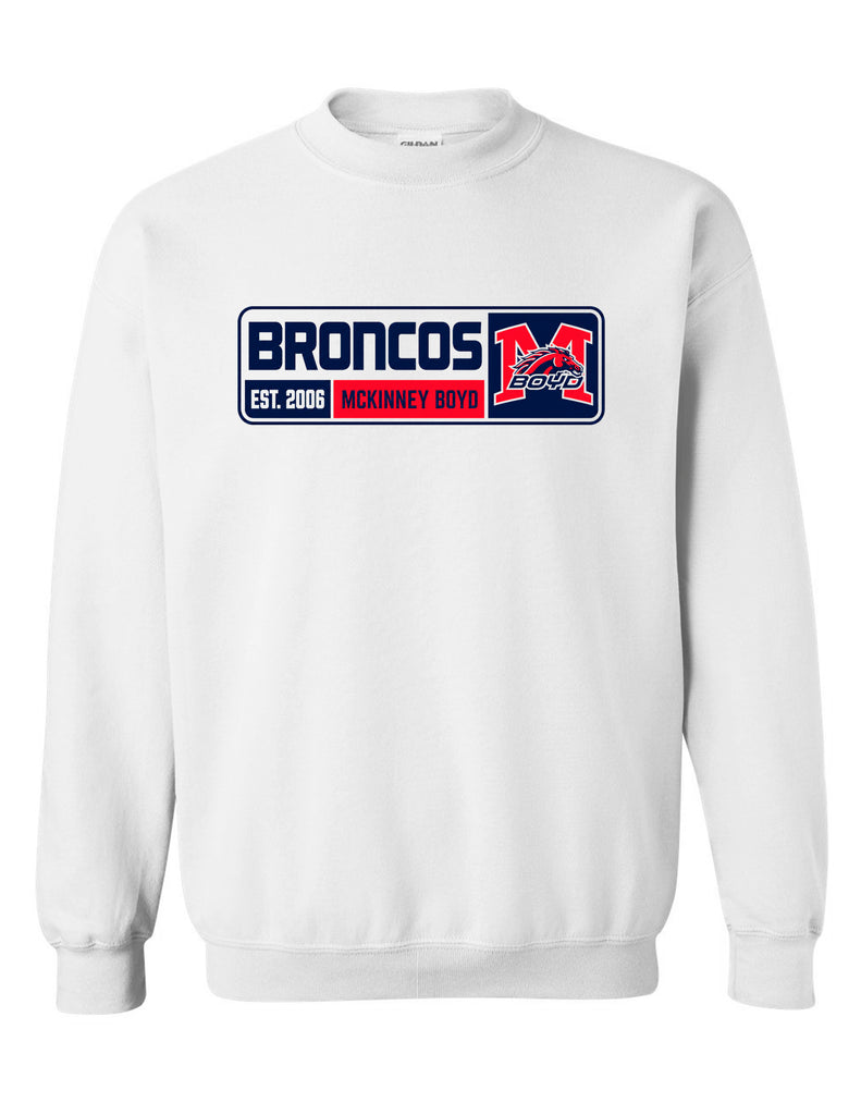 Boyd Football Gildan Crewneck Sweatshirt White Simple