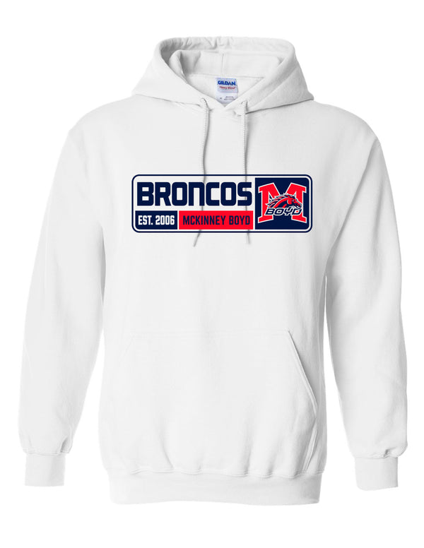 Boyd Football Gildan Hoodie White Simple