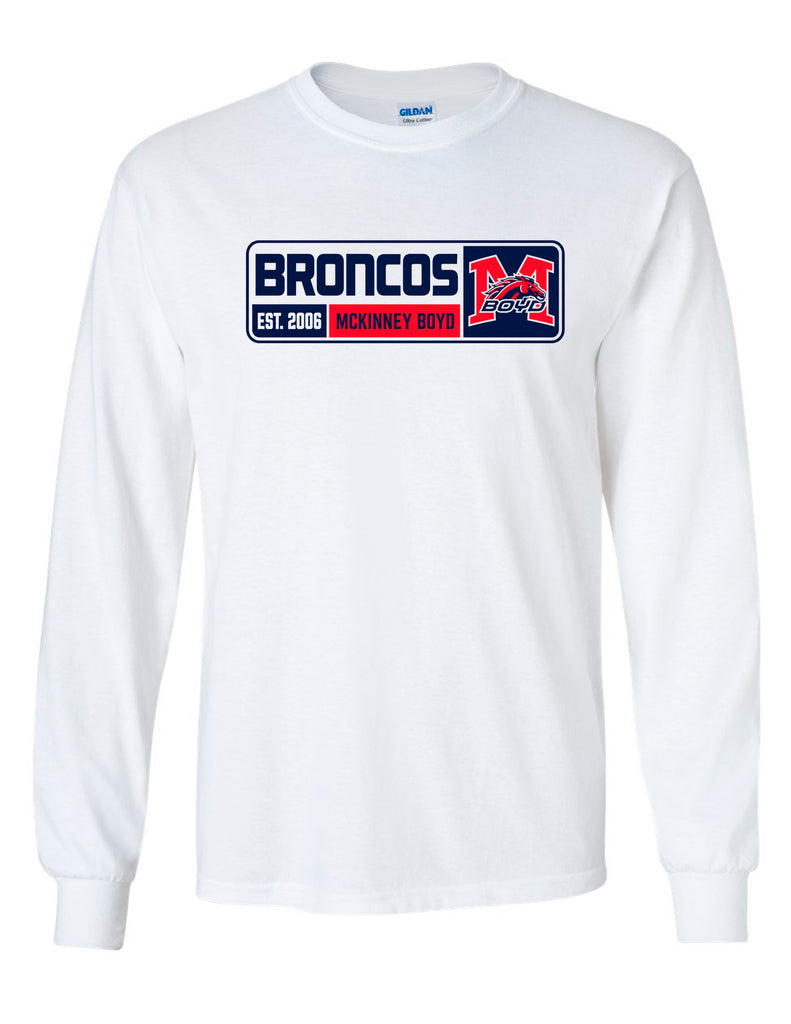 Boyd Football Gildan Long Sleeve T-Shirt White Simple