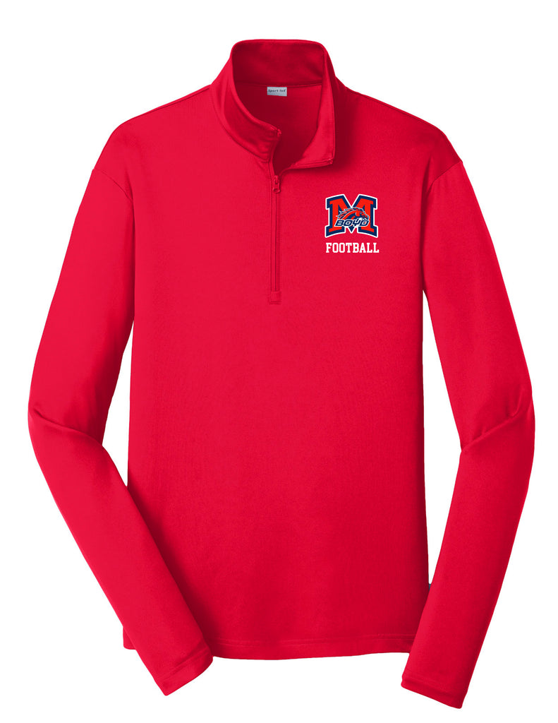Boyd Football Sports Tek Unisex Qtr Zip Red