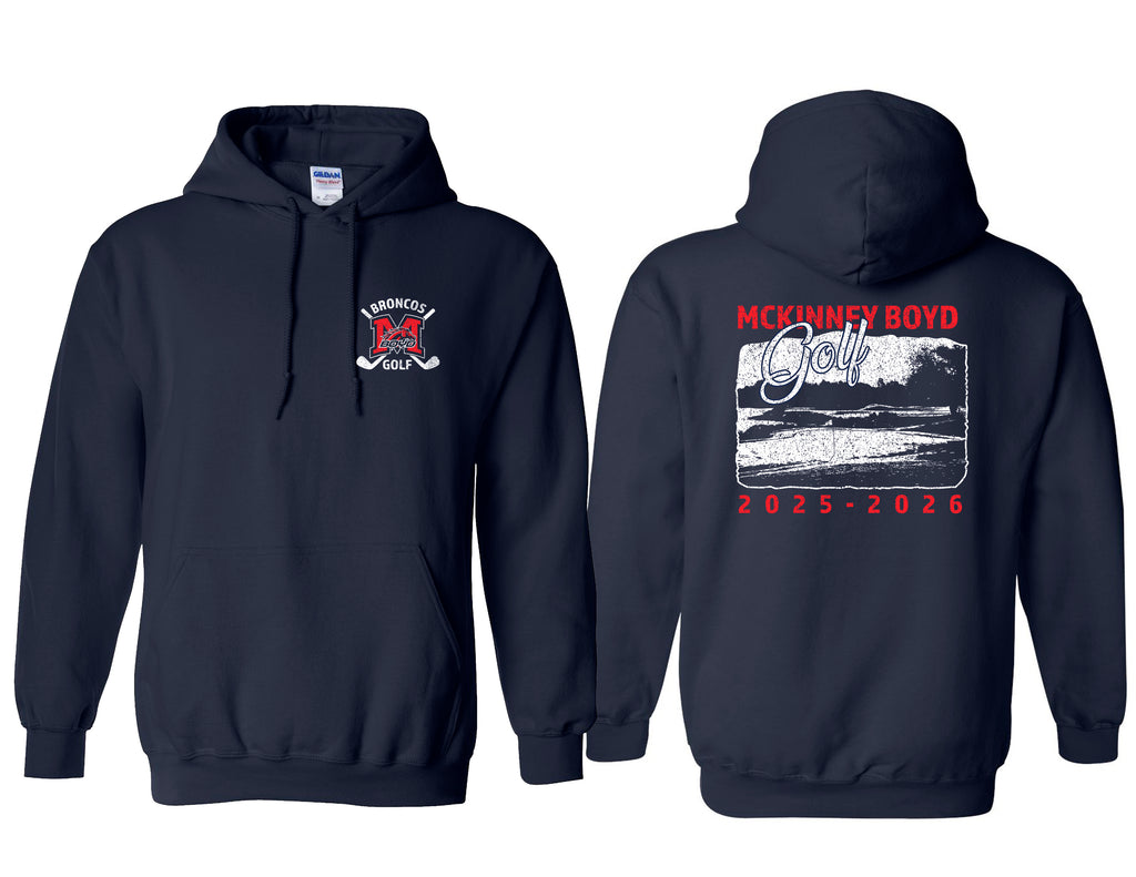 Boyd Golf Navy Golf Course Design Hoodie