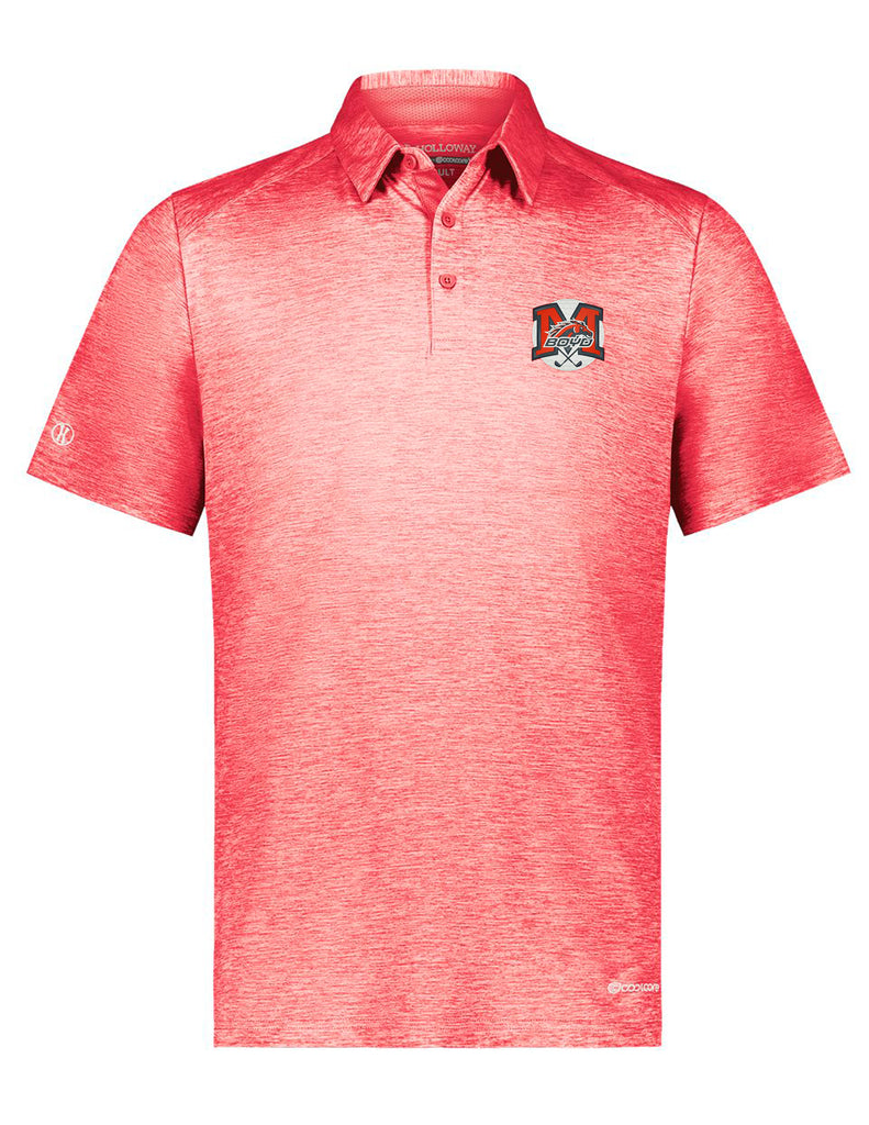 Boyd Golf Holloway Heathered Red Polo with Embroidery