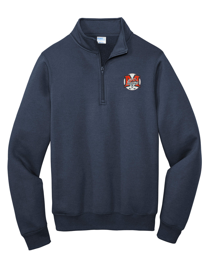 Boyd Golf Port & Co. Navy Quarter Zip Fleece Sweatshirt
