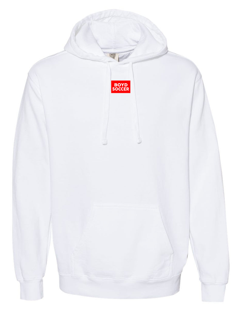 Boyd Soccer Daily Drills Inspired White Comfort Colors Hoodie