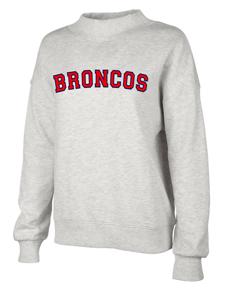 Boyd Soccer Embroidered Applique Charles River Gray Mock Neck