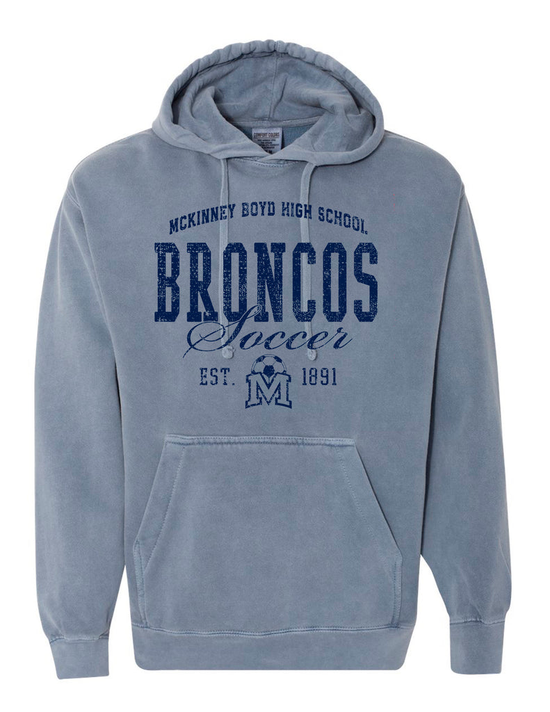 Boyd Soccer Monochromatic Blue Jean Comfort Colors Hoodie