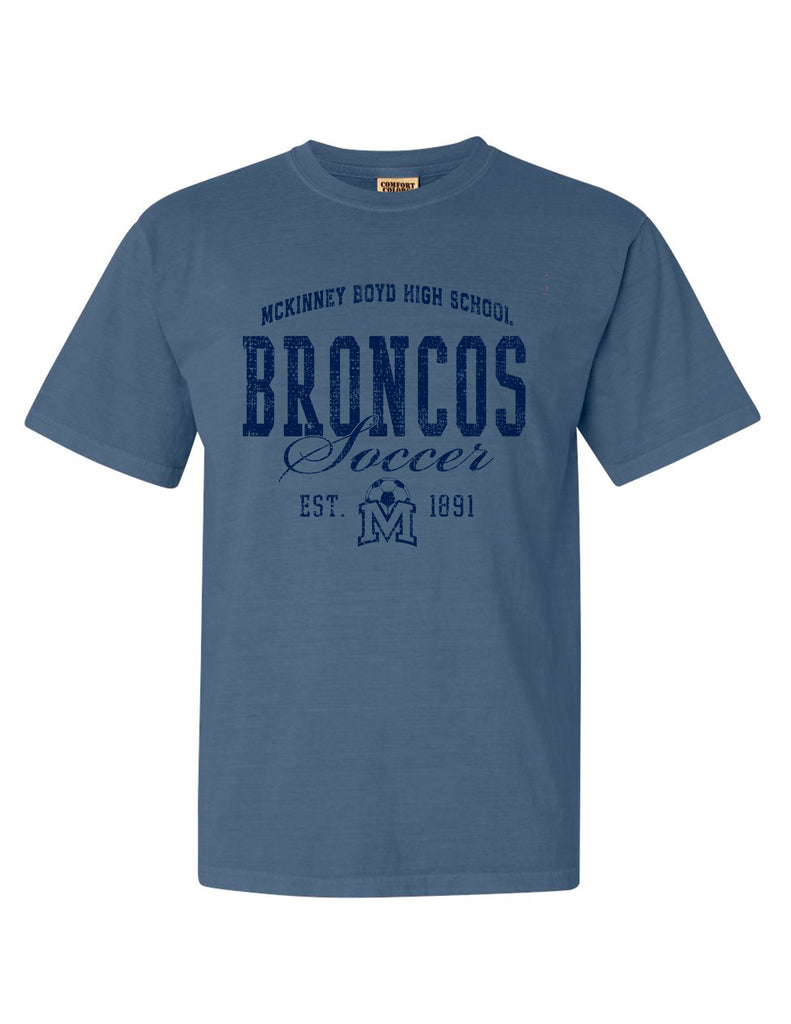 Boyd Soccer Monochromatic Blue Jean Comfort Colors Tee