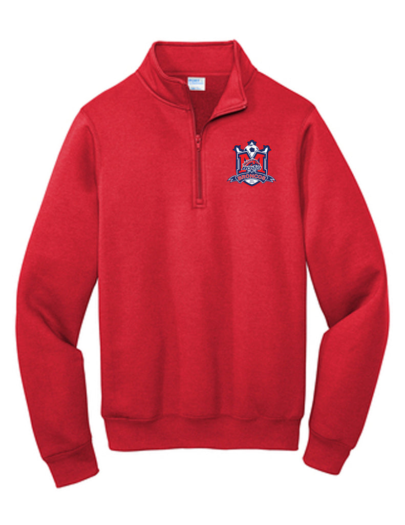 Boyd Soccer Port & Co. Red Quarter Zip Sweatshirt