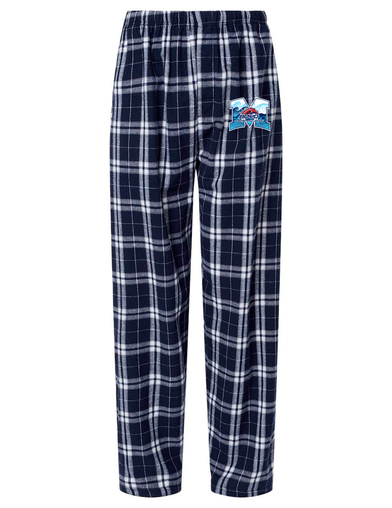 Boyd Swim & Dive Boxercraft Navy & White Plaid Unisex Embroidered PJ Pants