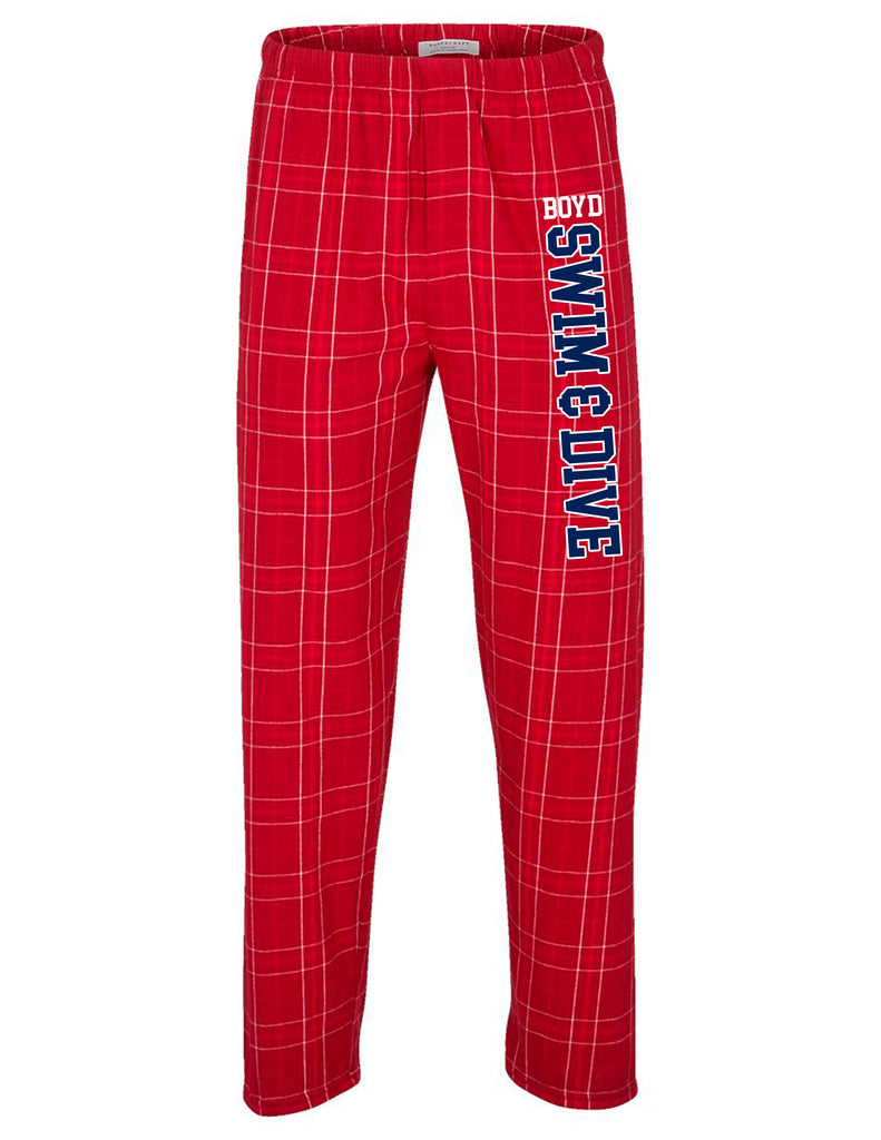 Boyd Swim & Dive Boxercraft Red Crimson Plaid Unisex Printed PJ Pants