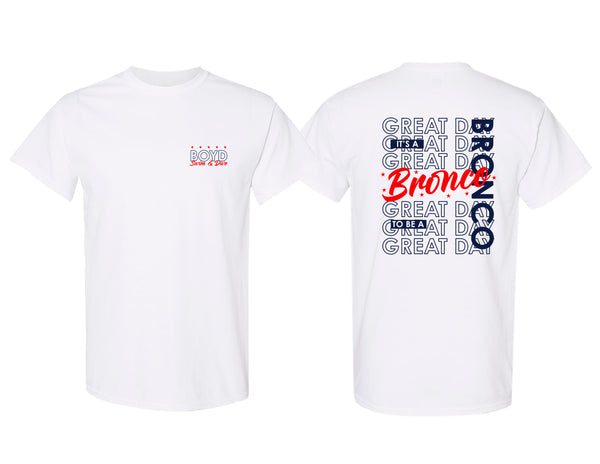 Boyd Swim & Dive Gildan SoftStyle White Word Wall Frocket Design SS Tee