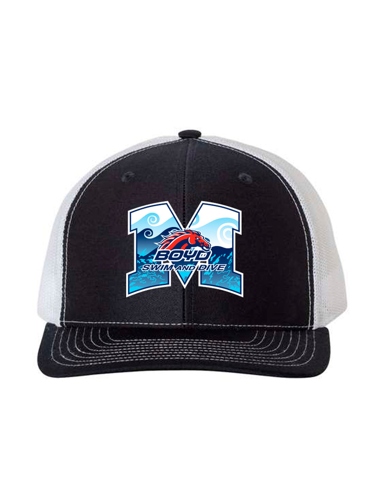 Boyd Swim & Dive Richardson Navy & White Snapback Hat