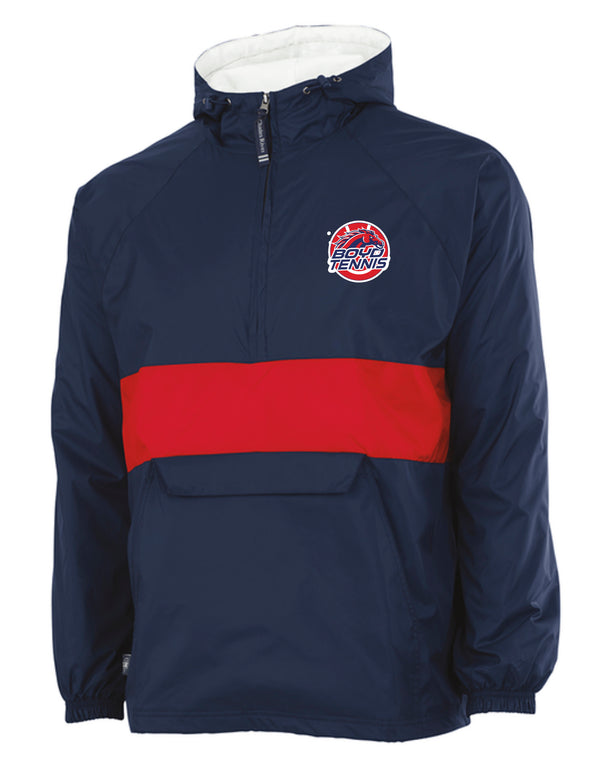 Boyd Tennis Charles River All Weather Pullover Navy/Red Stripe