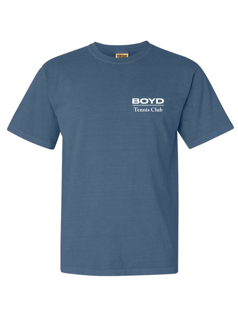 McKinney Boyd Tennis Comfort Colors Blue Jean Frocket Design Tee