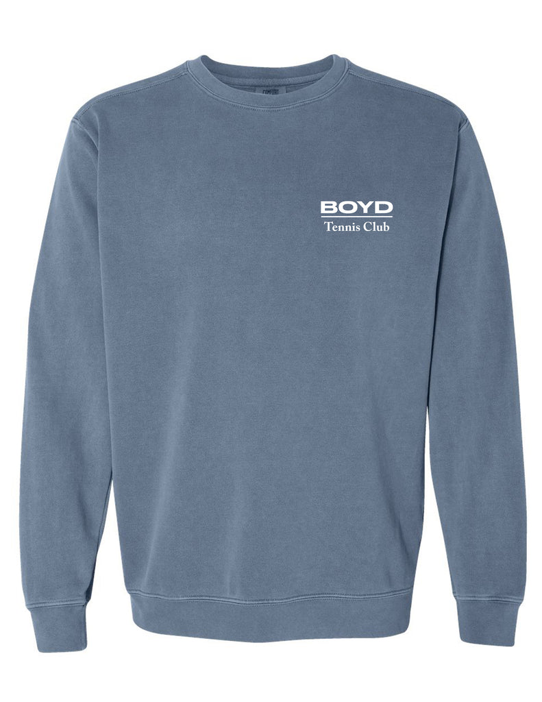 McKinney Boyd Tennis Comfort Colors Blue Jean Frocket Design Crewneck Sweatshirt