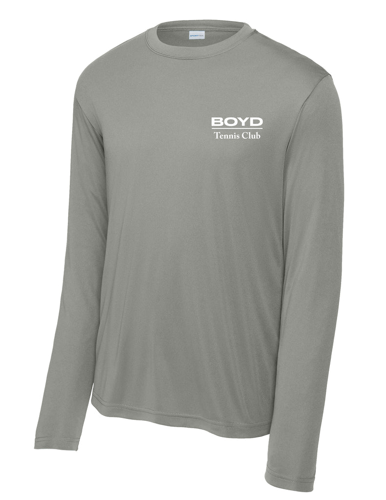 McKinney Boyd Tennis Grey Frocket Design Long Sleeve Drifit